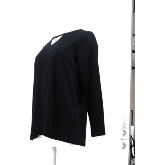 NWT LANDS' END PETITE TUNIC LONG SLEEVE CUT OUT LWCM COLOR RICH PINE (GREEN) PXS - Picture 2 of 7